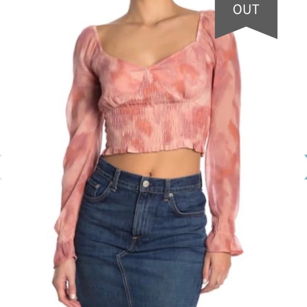 NWOT Abound Smock Crop Top